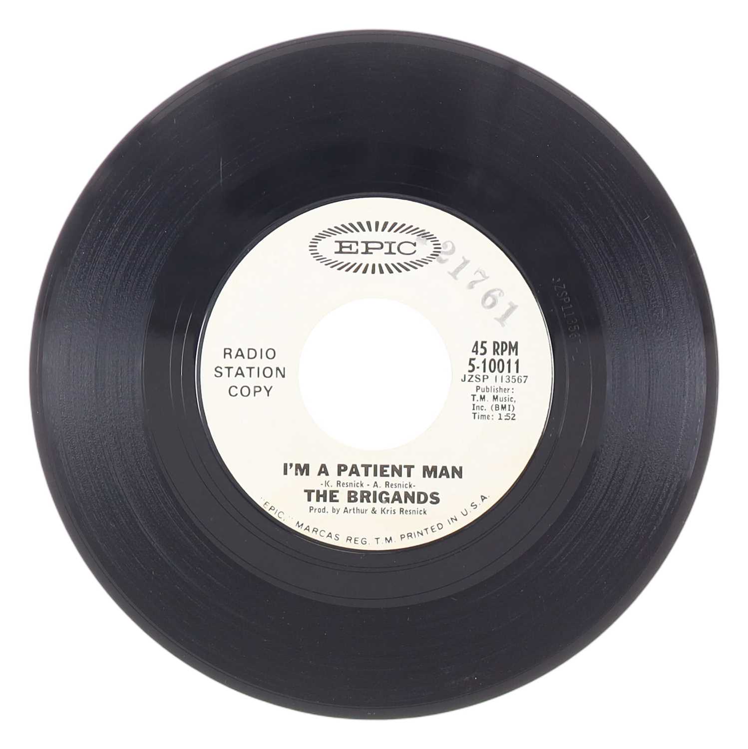 Lot 42 - THE BRIGANDS – I'M A PATIENT MAN US EPIC 7” DEMO (5-10011)