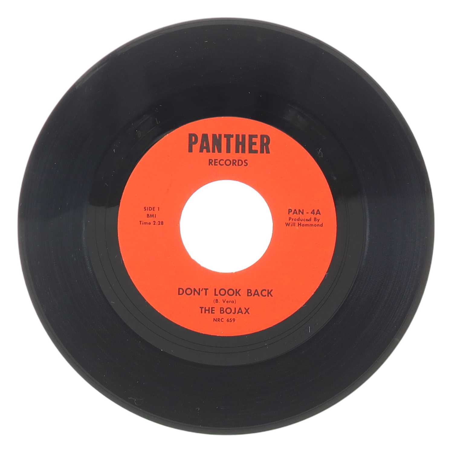 Lot 43 - THE BOJAX – DON'T LOOK BACK US PANTHER RECORDS 7” (PAN-4 / PAN-4A)