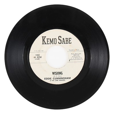 Lot 51 - EDDIE CUNNINGHAM & THE LONE RANGERS – WISHING US KEMO SABE 7” (1001)