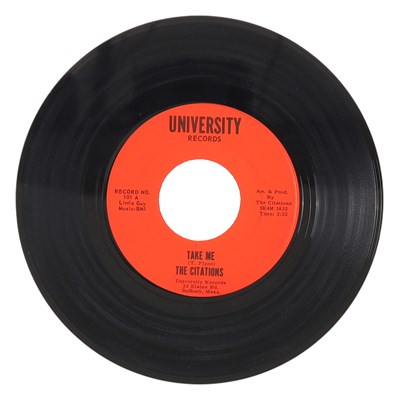Lot 52 - THE CITATIONS – TAKE ME US UNIVERSITY RECORDS 7” (101)