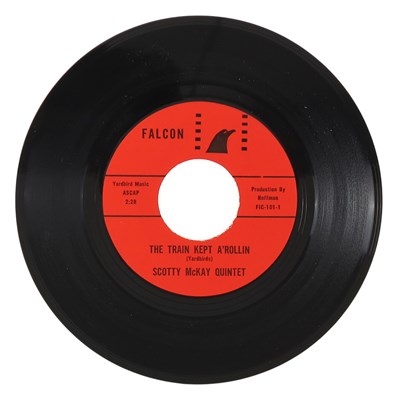 Lot 143 - SCOTTY MCKAY QUINTET / SCOTTY MCKAY'S BOLERO BAND – THE TRAIN KEPT A'ROLLIN US FALCON 7” (FIC-101)