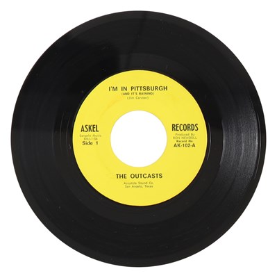 Lot 155 - THE OUTCASTS – I'M IN PITTSBURGH (AND IT'S RAINING) US ASKEL RECORDS 7” (AK-102)