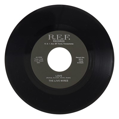 Lot 161 - THE LIVE WIRES – LOVE US R.E.F. RECORDS 7” (301)