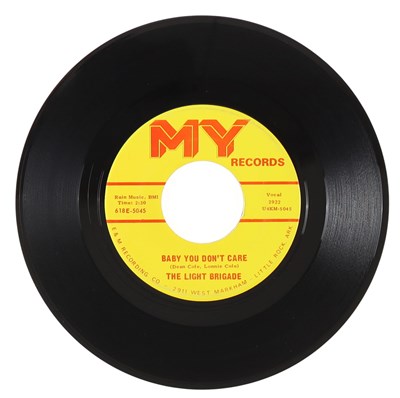 Lot 162 - THE LIGHT BRIGADE – BABY YOU DON'T CARE US MY RECORDS 7” (618E-5045)