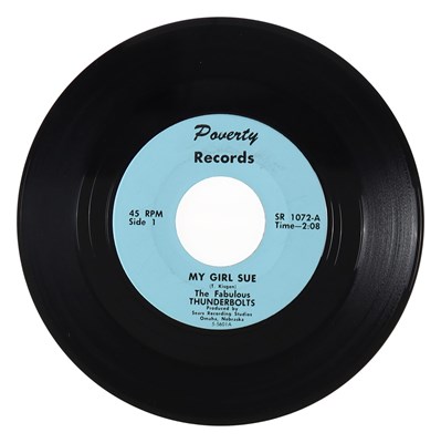 Lot 191 - THE FABULOUS THUNDERBOLTS – MY GIRL SUE US POVERTY RECORDS 7” (SR 1072)