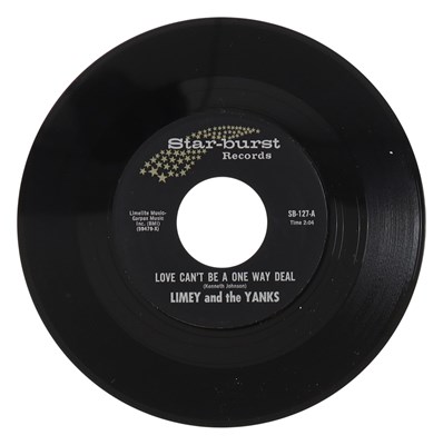 Lot 220 - LIMEY AND THE YANKS – LOVE CAN'T BE A ONE WAY DEAL US STAR-BURST RECORDS 7” (SB-127)