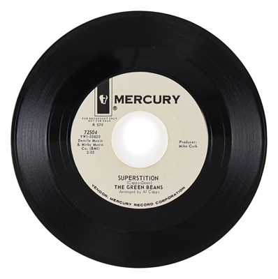 Lot 253 - THE GREEN BEANS – SUPERSTITION US MERCURY 7” (72504)