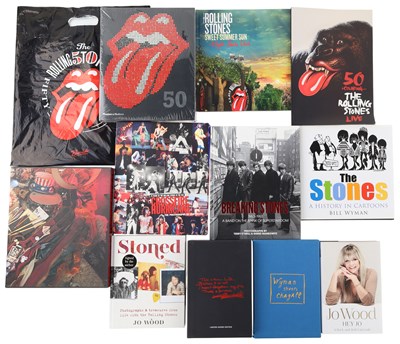 Lot 307 - ROLLING STONES - BOOK RARITIES INC SIGNED KEITH / WYMAN / JO WOOD.
