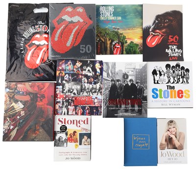 Lot 307 - ROLLING STONES - BOOK RARITIES INC SIGNED KEITH / WYMAN / JO WOOD.