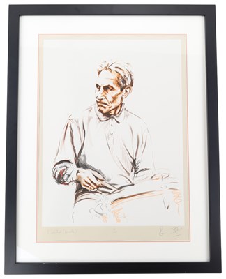 Lot 310 - THE ROLLING STONES - RONNIE WOOD SIGNED LIMITED EDITION CHARLIE WATTS ARTWORK.