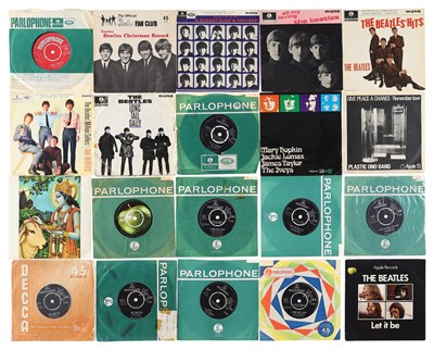 Lot 889 - THE BEATLES UK 7" SINGLES COLLECTION, WITH XMAS FLEXI, RED PARLOPHONE