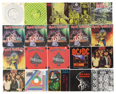 Lot 894 - HARD ROCK METAL CLASSIC ROCK 7" COLLECTION - FLOYD, IRON MAIDEN, QUEEN, KISS