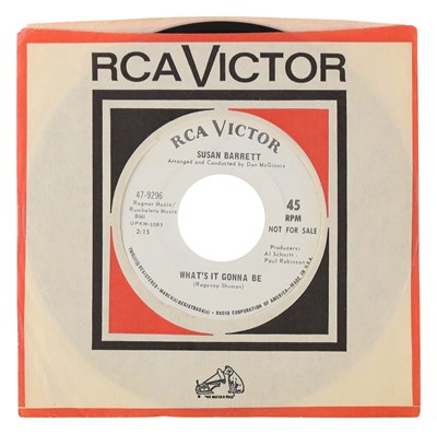 Lot 1 - SUSAN BARRETT – WHAT'S IT GONNA BE C/W IT'S NO SECRET US RCA VICTOR 7” DEMO (47-9296)