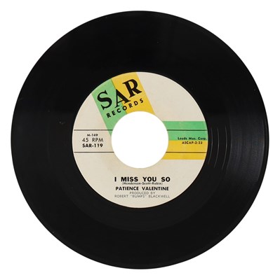 Lot 3 - PATIENCE VALENTINE – IF YOU DON'T COME (YOU BETTER CALL) US SAR RECORDS 7” (SAR-119)