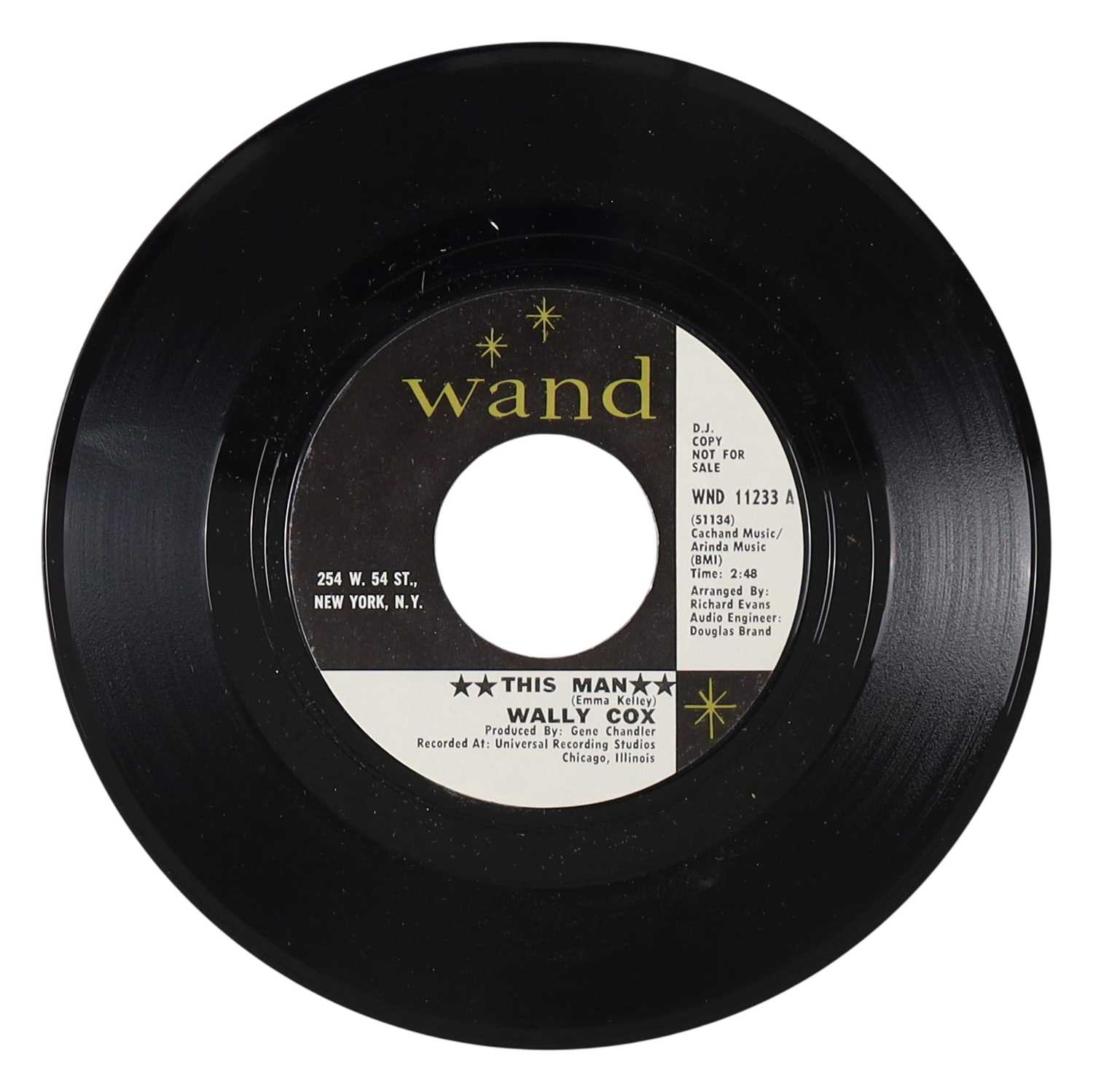 Lot 7 - WALLY COX – THIS MAN US WAND 7” DEMO (WND 11233)