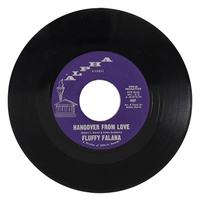 Lot 10 - FLUFFY FALANA – MY LITTLE COTTAGE C/W HANGOVER FROM LOVE US ALPHA RECORDS 7” (007)