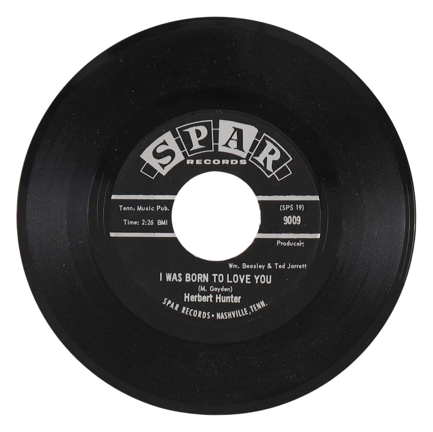 Lot 11 - HERBERT HUNTER – I WAS BORN TO LOVE YOU US SPAR RECORDS 7” (9009)