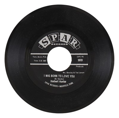 Lot 11 - HERBERT HUNTER – I WAS BORN TO LOVE YOU US SPAR RECORDS 7” (9009)