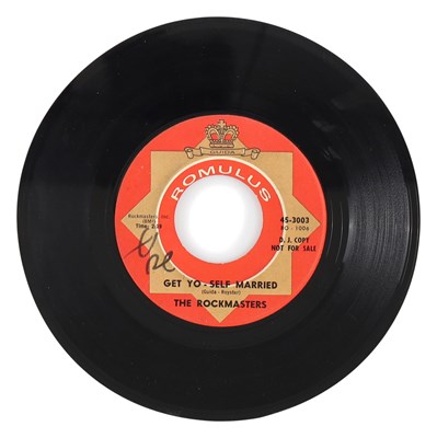 Lot 13 - THE ROCKMASTERS – RAINING TEARDROPS C/W GET YO-SELF MARRIED US ROMULUS 7” DEMO (45-3003)