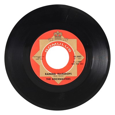 Lot 13 - THE ROCKMASTERS – RAINING TEARDROPS C/W GET YO-SELF MARRIED US ROMULUS 7” DEMO (45-3003)
