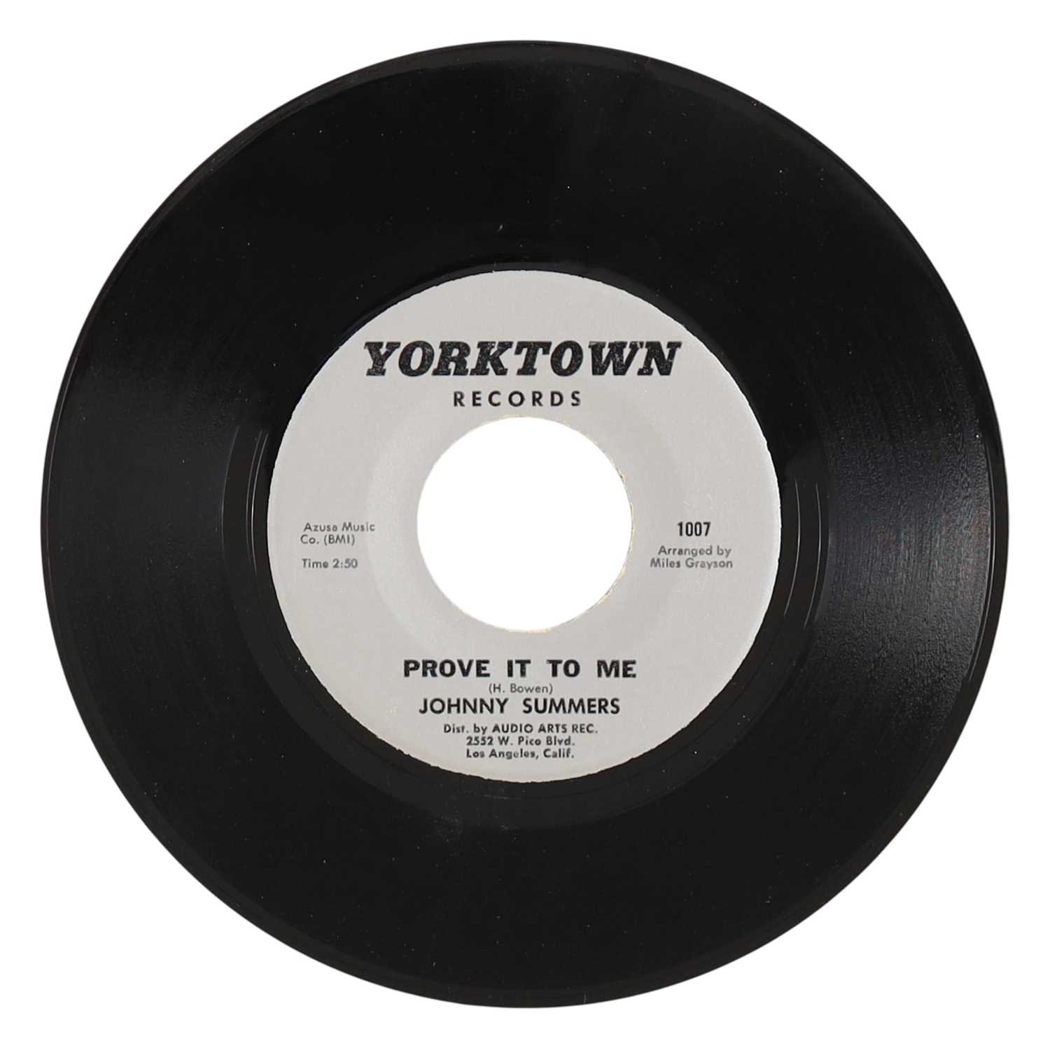 Lot 18 - JOHNNY SUMMERS – I'M STILL YOURS C/W PROVE IT TO ME US YORKTOWN RECORDS 7” (1007 / 1008)