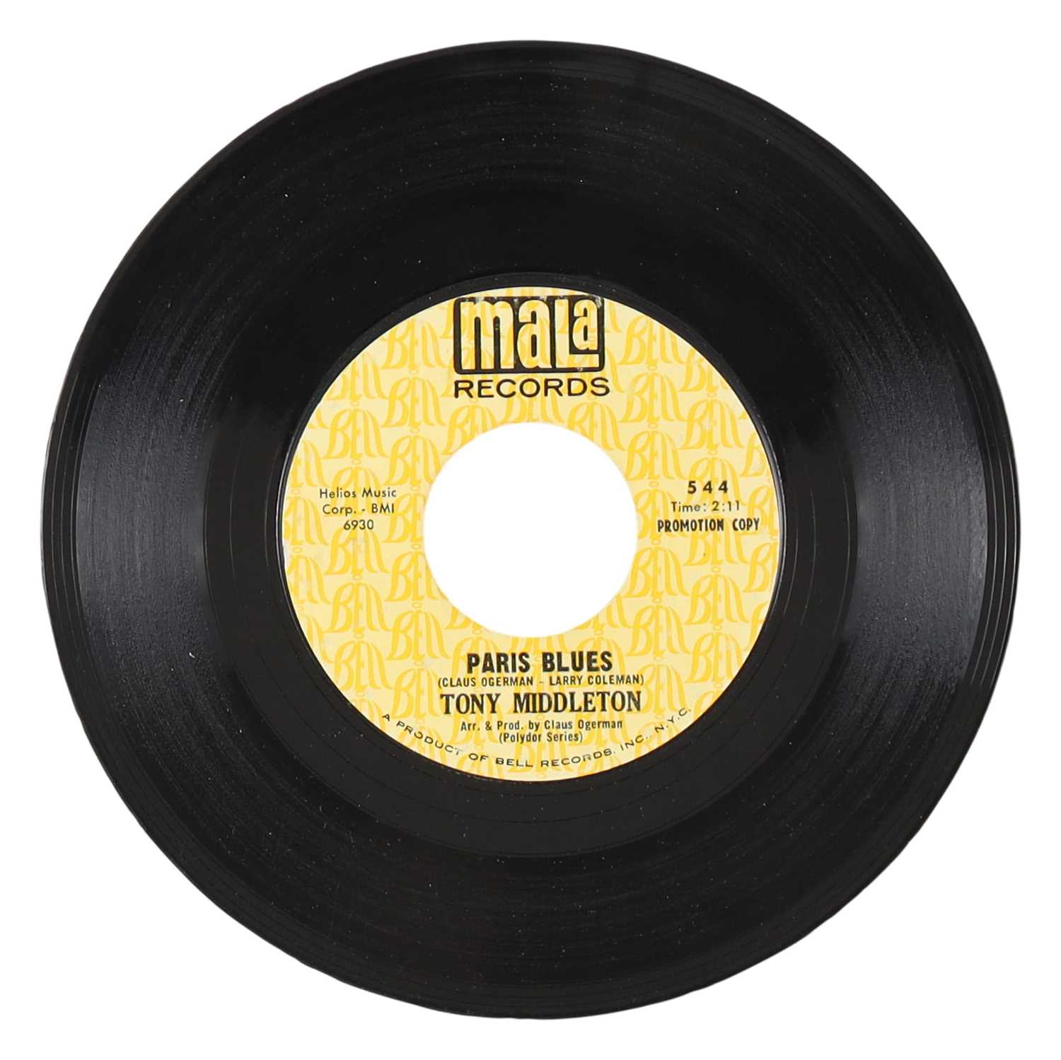 Lot 19 - TONY MIDDLETON – PARIS BLUES US MALA RECORDS 7” DEMO (544)