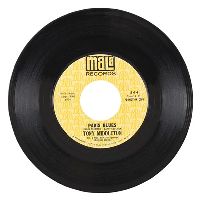 Lot 19 - TONY MIDDLETON – PARIS BLUES US MALA RECORDS 7” DEMO (544)