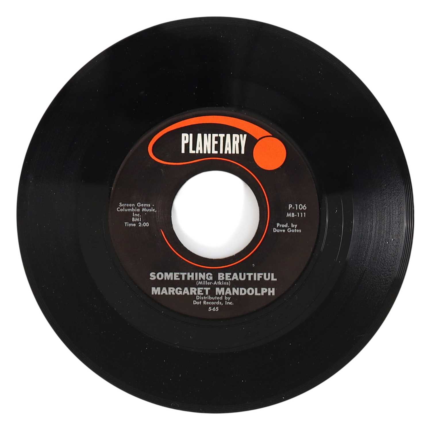 Lot 20 - MARGARET MANDOLPH – SOMETHING BEAUTIFUL US PLANETARY 7” (P-106)