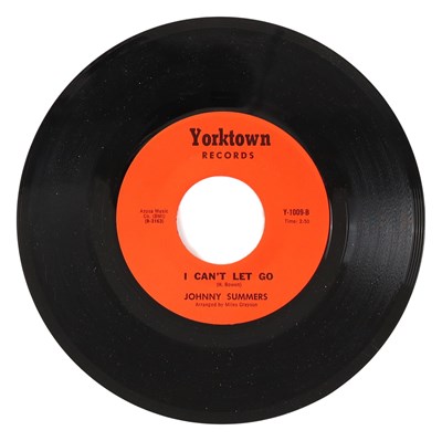 Lot 23 - JOHNNY SUMMERS – I CAN'T LET GO C/W TELL IT LIKE I FEEL US YORKTOWN RECORDS 7” (Y-1009)