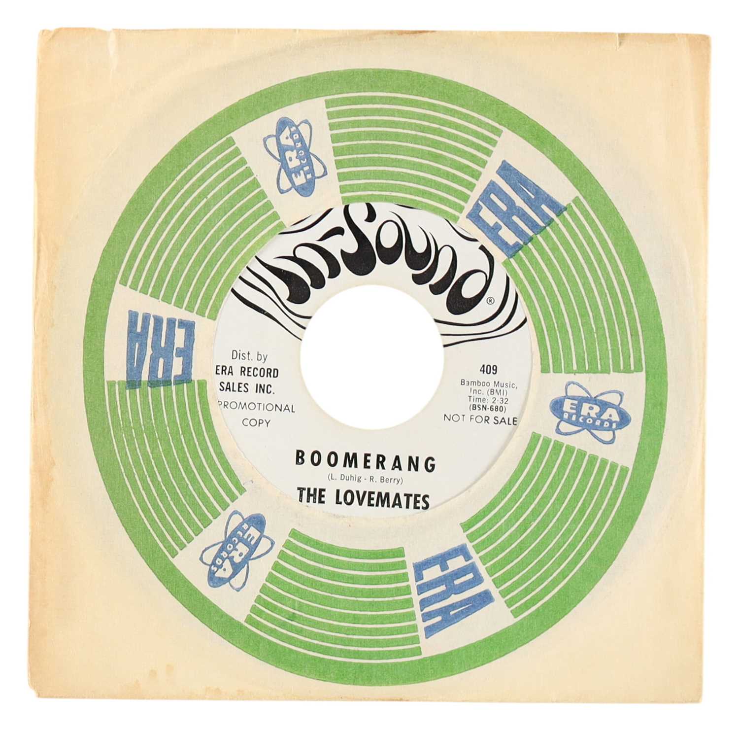 Lot 27 - THE LOVEMATES – BOOMERANG US ERA 7” DEMO (409)