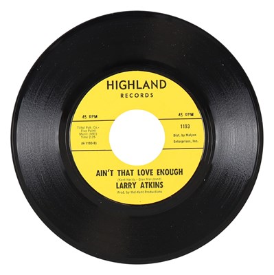 Lot 29 - LARRY ATKINS – LIGHTEN UP US HIGHLAND RECORDS 7” (1193)