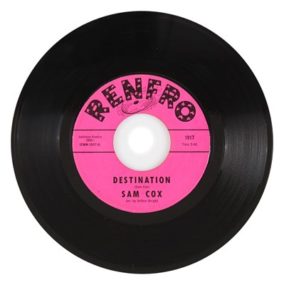 Lot 31 - SAM COX – LIFE IS LOVE C/W DESTINATION US RENFRO 7” (1917)