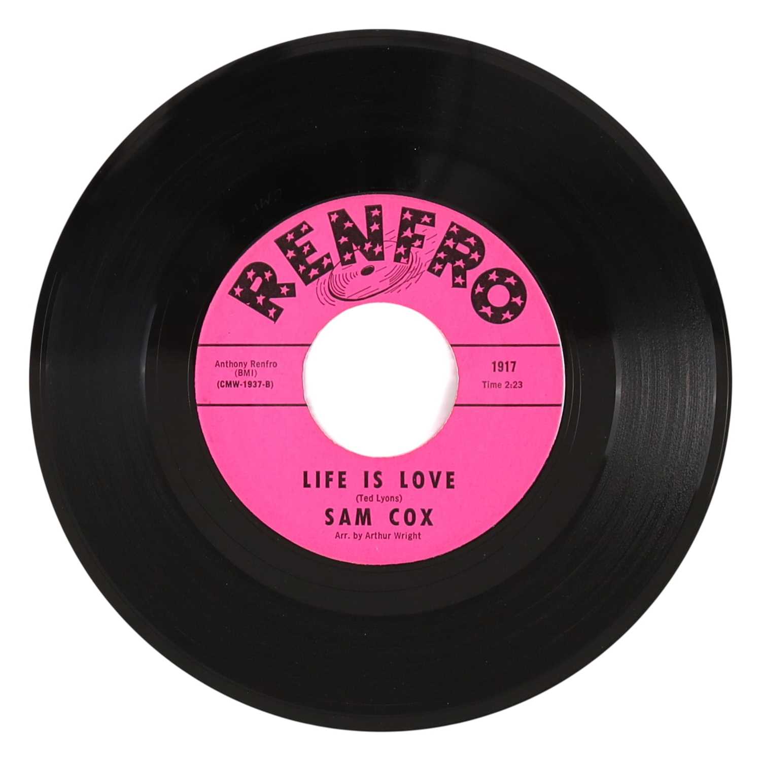 Lot 31 - SAM COX – LIFE IS LOVE C/W DESTINATION US RENFRO 7” (1917)