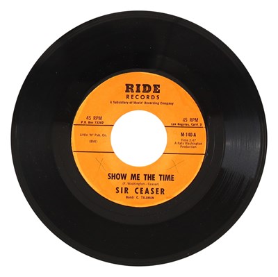 Lot 34 - SIR CEASER – SHOW ME THE TIME US RIDE RECORDS 7” DEMO (M-140)