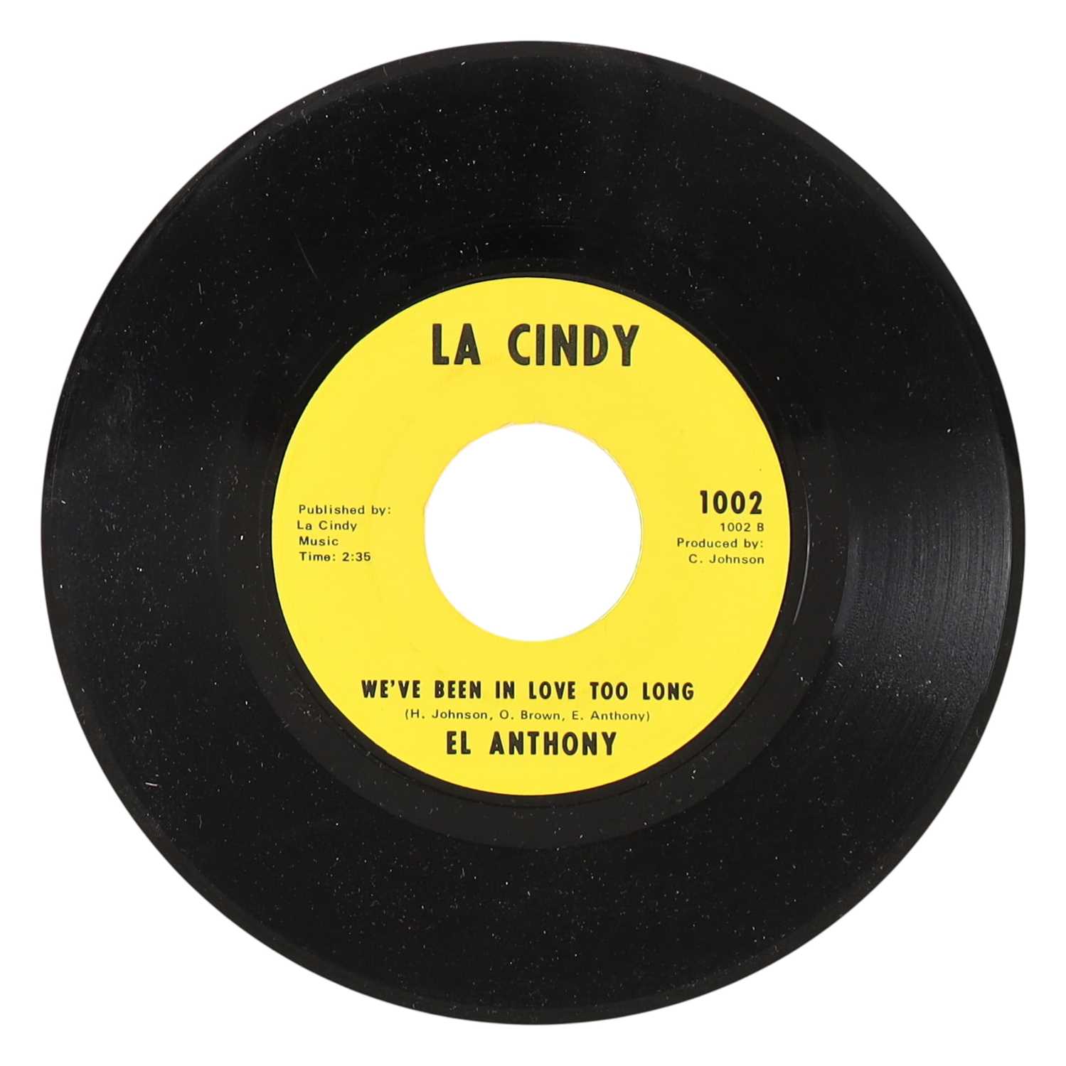 Lot 37 - EL ANTHONY – WE'VE BEEN IN LOVE TOO LONG C/W I WANT TO BE TOGETHER WITH YOU US LA CINDY 7” (1002)