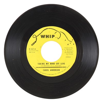 Lot 55 - CAROL ANDERSON – TAKING MY MIND OFF LOVE US WHIP 7” (W-347)