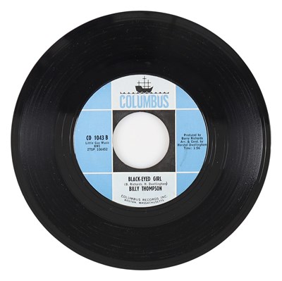 Lot 145 - BILLY THOMPSON – BLACK EYED GIRL C/W KISS TOMORROW GOOD-BYE US COLUMBUS 7” (CO 1043)