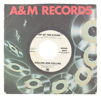 Lot 156 - COLLINS AND COLLINS – TOP OF THE STAIRS US A&M RECORDS 7” (2233)