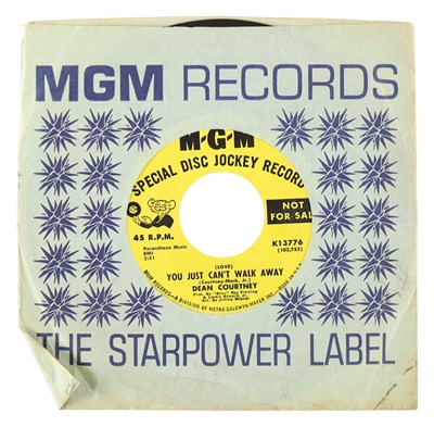 Lot 160 - DEAN COURTNEY – YOU JUST CAN'T WALK AWAY (LOVE) US M-G-M 7” (K13776)