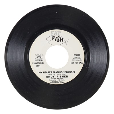 Lot 181 - ANDY FISHER AND THE ENCORES – MY HEART'S BEATING STRONGER US FAT FISH 7” DEMO (FF-8009)