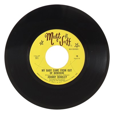 Lot 183 - JOHNNY HENDLEY – MY BABY CAME FROM OUT OF NOWHERE US MUTT & JEFF RECORDS 7” (19)