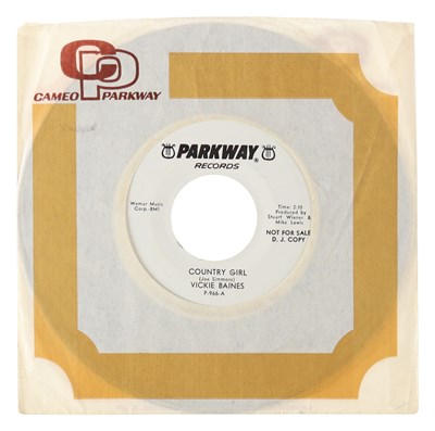 Lot 195 - VICKIE BAINES – COUNTRY GIRL US PARKWAY 7” DEMO (P-966)