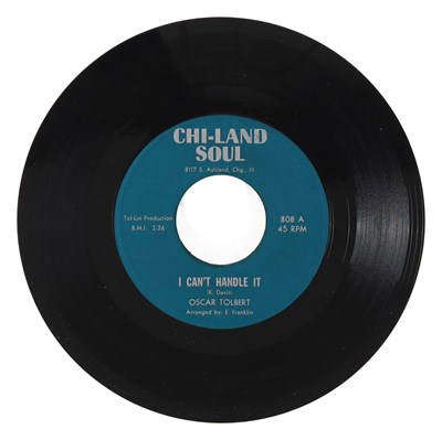 Lot 286 - OSCAR TOLBERT – I CAN'T HANDLE IT US CHI-LAND SOUL 7” (808)