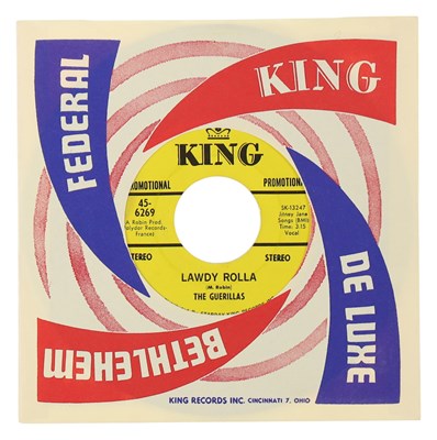 Lot 307 - THE GUERILLAS – LAWDY ROLLA US KING 7” DEMO (45-6269)