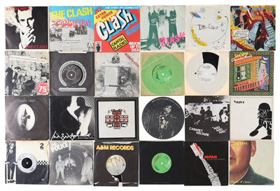 Lot 899 - PUNK WAVE COOL POP 7" SINGLES - THE CLASH, THE CURE, DEVO, THE POLICE + MORE