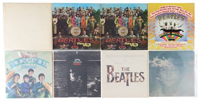 Lot 900 - THE BEATLES & LENNON LP PACK - UK YELLOW / BLACK, MONO WHITE ALBUM + MORE