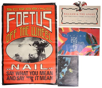 Lot 165 - ALT / NEW WAVE / GOTH - POSTER / SHOP DISPLAY BOARD COLLECTION INC CURE / FOETUS.