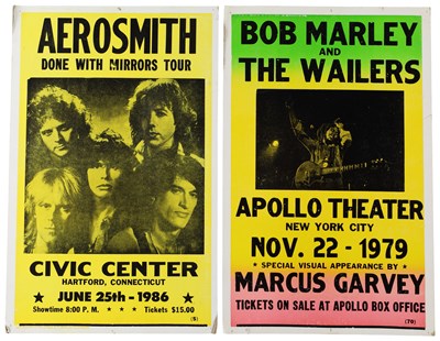 Lot 177 - US TRIBUTE STYLE CONCERT POSTERS - BOB MARLEY / AEROSMITH.