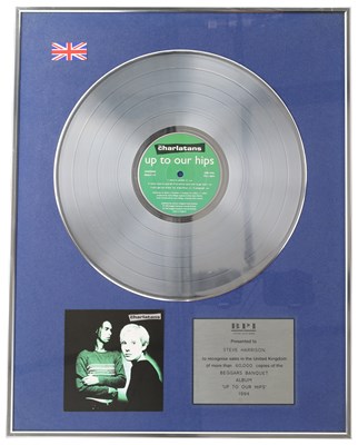 Lot 262 - THE CHARLATANS - OFFICIAL BPI PRESENTATION AWARD FOR 'UP TO OUR HIPS'.