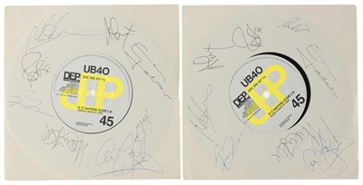 Lot 231 - UB40 - TWO FULLY SIGNED SINGLES.